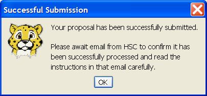 Correct submission pop-up message.
