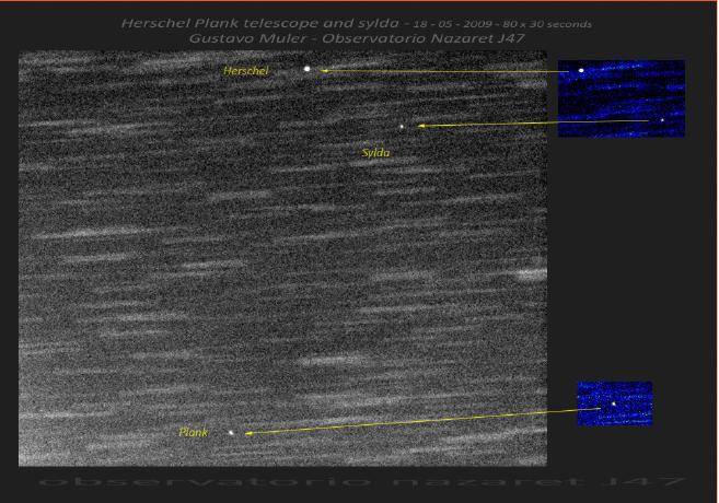 Herschel, Planck and theSylda observed from earth!